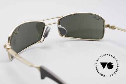 Ray Ban Orbs 9 Base Square Gold Mirror B&L USA Shades, with GOLD-mirrored Bausch&Lomb B&L mineral lenses, Made for Men