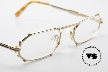 Gerald Genta AU02 Square Gold Plated Eyeglasses, one of a kind; unworn (incl. orig. Genta leather case), Made for Men