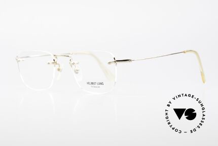 Helmut Lang VHL54A Rimless Titanium Eyeglasses, truly iconic "Insider Eyeglasses" for all avant-gardist, Made for Men