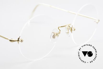 Algha Diaflex Rimless 14k Gold Filled Frame, unworn pair can be glazed with lenses of any kind, Made for Men