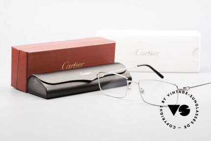 Cartier River - S Square Luxury Platinum Frame, Size: medium, Made for Men