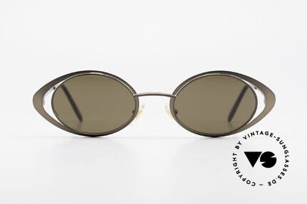 Karl Lagerfeld 4136 Oval 90's Designer Shades, limited-lot production of the 90's in high-end quality, Made for Women