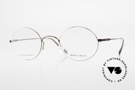 Giorgio Armani 348 Round Vintage 90's Eyeglasses, round vintage 90s eyeglass-frame by Giorgio Armani, Made for Men and Women