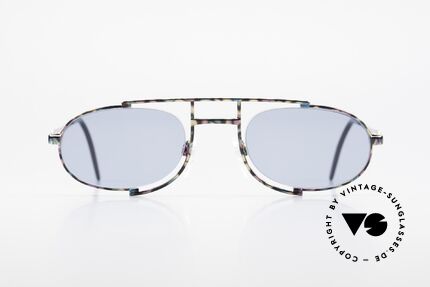 Cazal 753 Oval 90's Designer Sunglasses, extraordinary, semi-rimless frame construction, Made for Men