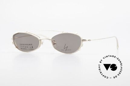 Yohji Yamamoto 52-9011 Clip On Titanium Frame GP, vintage eyeglasses by Yohji Yamamoto with Clip-On, Made for Men and Women