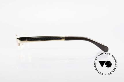 Bugatti 523 Carbon Titanium Gold Frame, flexible spring hinges for a 1st class wearing comfort, Made for Men