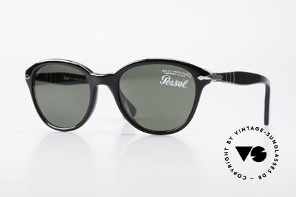 Persol 3025 Ladies Sunglasses Round Black, Persol 3025: very elegant sunglasses for women, Made for Women