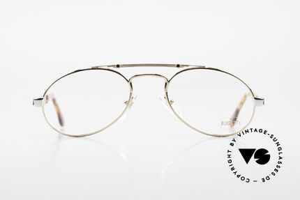 Bugatti 16908 Gold Plated 80's Eyeglasses, legendary 'tear drop' design by Bugatti of the 80s, Made for Men