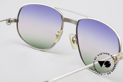 Cartier Romance Santos - L Palladium Shades Tricolored, NO RETRO sunglasses, but an authentic old ORIGINAL, Made for Men