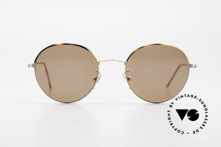 Cutler And Gross 0391 Round Shades Windsor Rings, classic, timeless UNDERSTATEMENT luxury sunglasses, Made for Men and Women