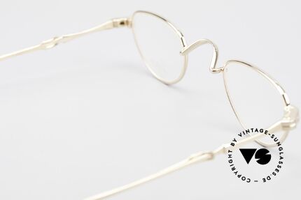 Lunor I 06 Telescopic Extendable Reading Glasses, gold plated frame = a costly rarity; vertu, collector's item, Made for Men and Women