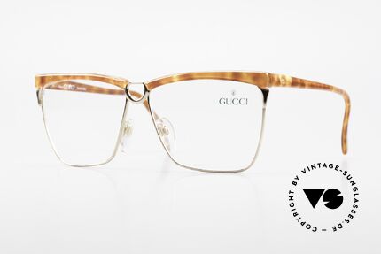 Gucci 2301 Ladies Designer Eyeglasses 80s, vintage 80's eyeglasses by GUCCI with tortoise look, Made for Women