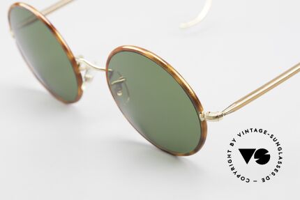 Savile Row Round 49/20 14kt GF Gold Filled Frame, unworn rarity, size 49/20, with green tinted lenses, Made for Men