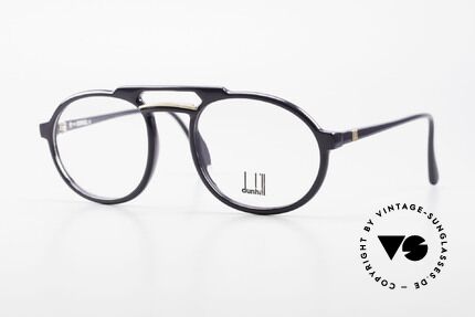 Dunhill 6114 Oval 90's Glasses Dark-Blue, oval round vintage eyeglass-frame by A. DUNHILL, Made for Men