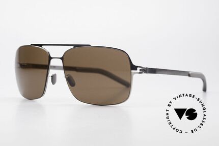 Mykita Troy Collection No 1 Mykita Shades, Collection No.1 TROY Shinysilver, brown-solid, 58/15, Made for Men