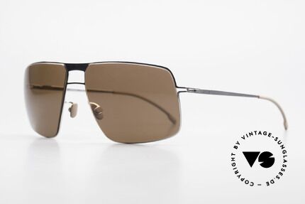 Mykita Leif Men's Designer Sunglasses 2011, Model Lite Sun Leif Shinysilver, brown-solid, in 62/15, Made for Men