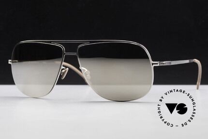 Mykita Jon Limited Platinum Edition 2011, top-notch quality with SILVER-MIRRORED sun lenses, Made for Men and Women