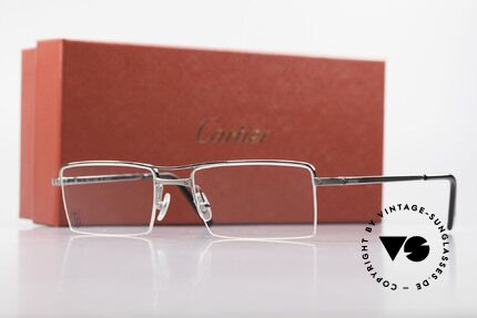 Cartier Semi T-Double Square Men's Titanium Glasses, the Nylor titanium frame can be glazed optionally, Made for Men