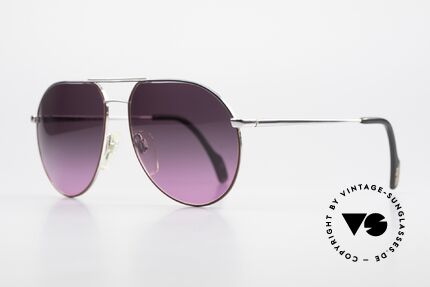 Metzler 0881 Rare 80's Aviator Sunglasses, with sun lenses with gradient from gray to purple, Made for Men and Women