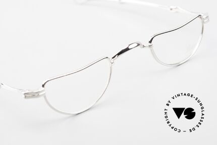 Lunor I 07 Telescopic Extendable Frame Sliding Temples, platinum plated frame = a costly rarity & collector's item, Made for Men and Women