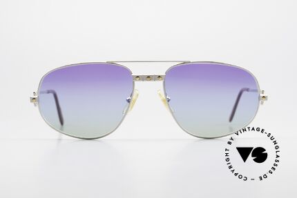 Cartier Romance Santos - L Rare Luxury Shades Palladium, original Cartier vintage luxury sunglasses from 1988, Made for Men