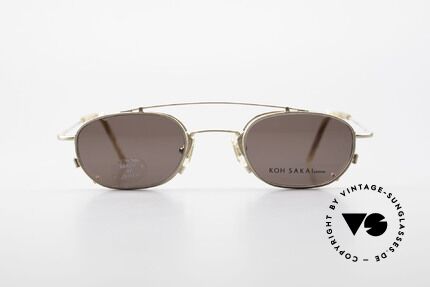 Koh Sakai KS9716 Clip On Frame Ladies & Gents, size 44-21 with practical Clip-On (100% UV protection), Made for Men and Women