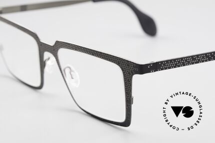 Theo Belgium Mille 63 Men's Eyeglasses Square Large, the dotted pattern makes the eyeglasses lively, Made for Men