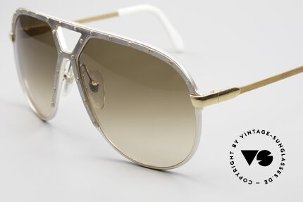 Alpina M1 One of a Kind Antique-Silver Gold, noble matching brown-gradient lenses; 100% UV, Made for Men