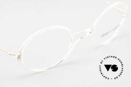 Giorgio Armani 363 Oval Eyeglasses Crystal 90's, unworn Giorgio Armani original from the mid. 90's, Made for Men and Women
