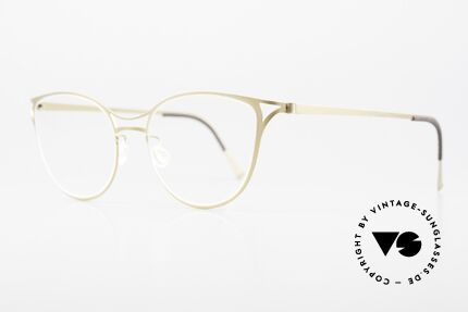 Lindberg 9605 Strip Titanium Ladies Glasses Titanium Gold, light as a feather but extremely stable & very durable, Made for Women