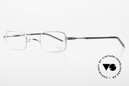 Lunor T3-E-AT PP Square Titan Frame Platinum, silver PP = PLATINUM PLATED frame with W-bridge, Made for Men