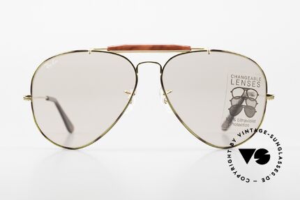 Ray Ban Outdoorsman II Tortuga Changeable Brown USA, legendary aviator design in best quality (high-end), Made for Men