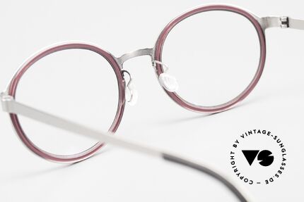 Lindberg 9740 Strip Titanium Oval Ladies Specs Raspberry, orig. DEMO lenses can be replaced with prescriptions, Made for Women