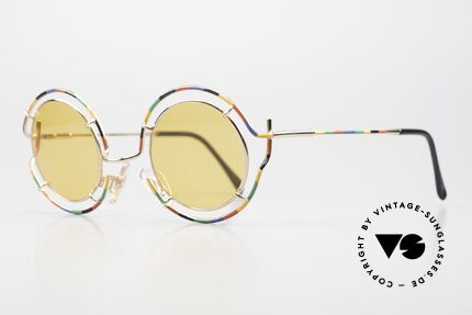 Taxi ST7 by Casanova Round Art Sunglasses 80s, represents the exuberance of the Venetian carnival, Made for Men and Women