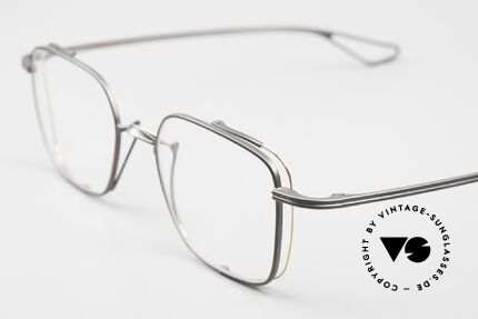 DITA Lineto Men's Glasses Square Titan, with a fine golden wire as a noble detail on the side, Made for Men