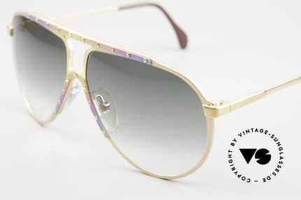 Alpina M1 Limited 80's Titanium Edition, with green-gradient sun lenses (100% UV protection), Made for Men and Women