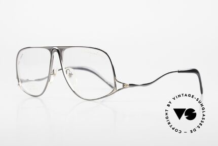 Colani 15-902 Pure Titanium 80's Frame, nobly crafted 80's frame with artfully curved temples, Made for Men