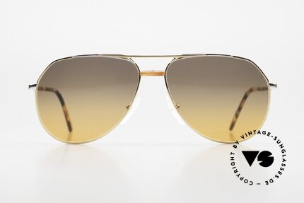 Alpina PCF 211 Rare 90's Aviator Sunglasses, GOLD-PLATED aviator frame in size 59/14, 140, Made for Men