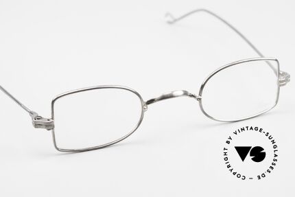 Lunor II 09 Vintage Specs Antique Silver, lens height 27mm = more suitable as reading eyeglasses, Made for Men and Women