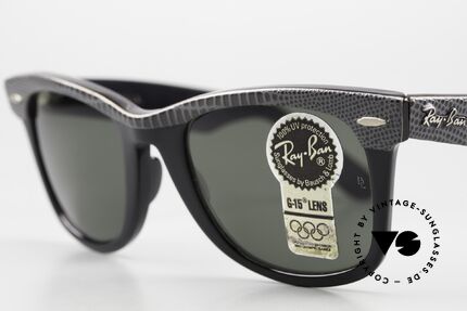 Ray Ban Wayfarer I Limited Leather Sunglasses, Bausch&Lomb mineral lenses (100% UV protection), Made for Men and Women