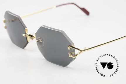 Cartier Rimless Octag One Of A Kind Customized, precious OCTAG designer shades; 22kt GOLD-plated, Made for Men and Women