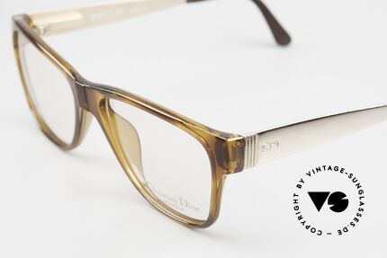 Christian Dior 2406 Vintage 80's Frame Square, one of the first models with flexible spring hinges, ever, Made for Men