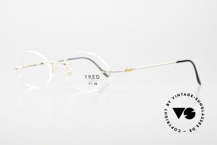 Fred F10 L01 Rimless Luxury Eyeglasses, comfortable luxury frame: precious GOLD-PLATED, Made for Men and Women