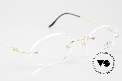 Fred F10 L01 Rimless Luxury Eyeglasses, not retro, but original 90's commodity; rarity & vertu, Made for Men and Women
