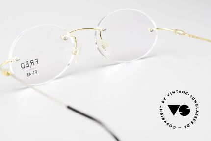 Fred F10 L01 Rimless Luxury Eyeglasses, DEMO lenses can be replaced with prescription lenses, Made for Men and Women
