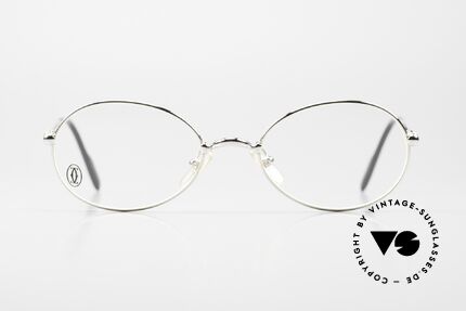 Cartier Saturne - M Platinum-Plated 90's Frame, model from the 'Thin Rim' series by Cartier (lightweight), Made for Men and Women