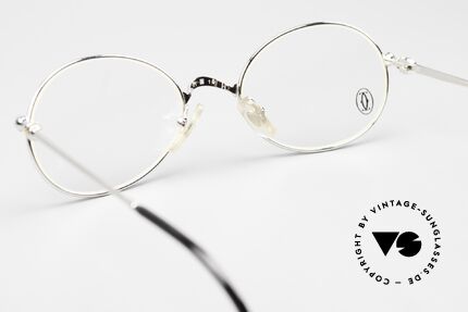 Cartier Saturne - M Platinum-Plated 90's Frame, the lens height is 36mm = suitable for progressive vision, Made for Men and Women