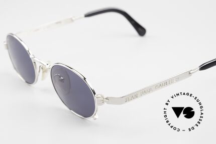 Jean Paul Gaultier 56-1173 Made in Japan Frame 1996, blue-gray original sun lenses with 100% UV protection, Made for Men