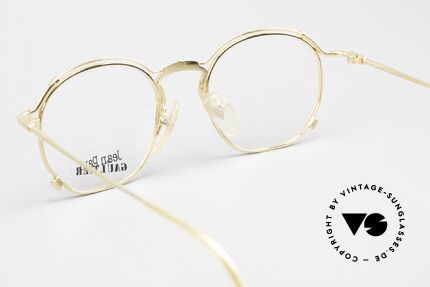 Jean Paul Gaultier 55-2171 Gold Plated Designer Frame, frame is made for lenses of any kind (optical / sun), Made for Men and Women