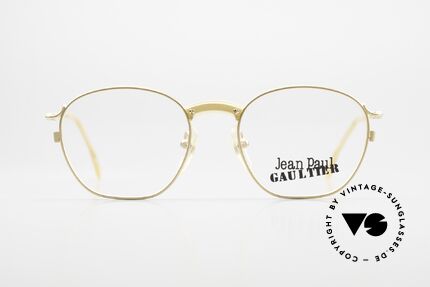 Jean Paul Gaultier 55-1271 Gold-Plated Vintage Glasses, lightweight (titan) frame and very pleasant to wear, Made for Men and Women
